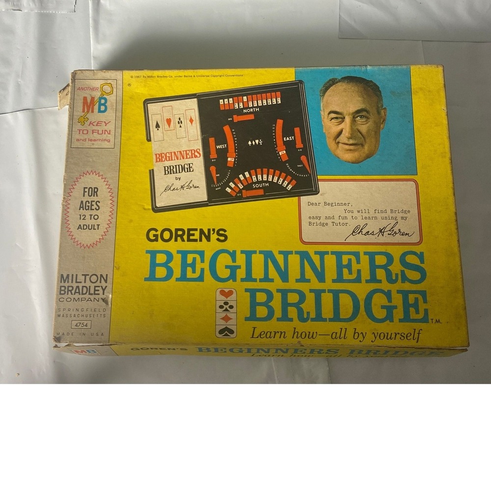 Gorens Beginners Bridge Milton Bradley Complete Game Learn How All By Yourself